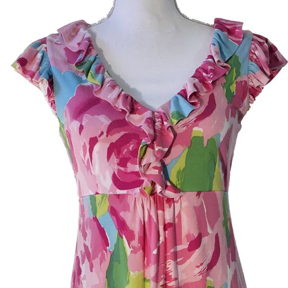 Lilly Pulitzer Clare Dress in First Impressions Hotty Pink Print - Picture 5 of 9